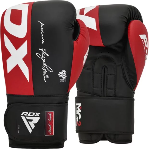 GANTS DE BOXE RDX F4 - ROUGE & NOIR