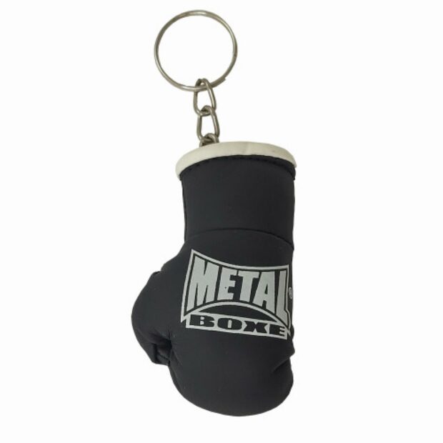 PORTE-CLÉ MINI GANTS - NOIR - METAL BOXE