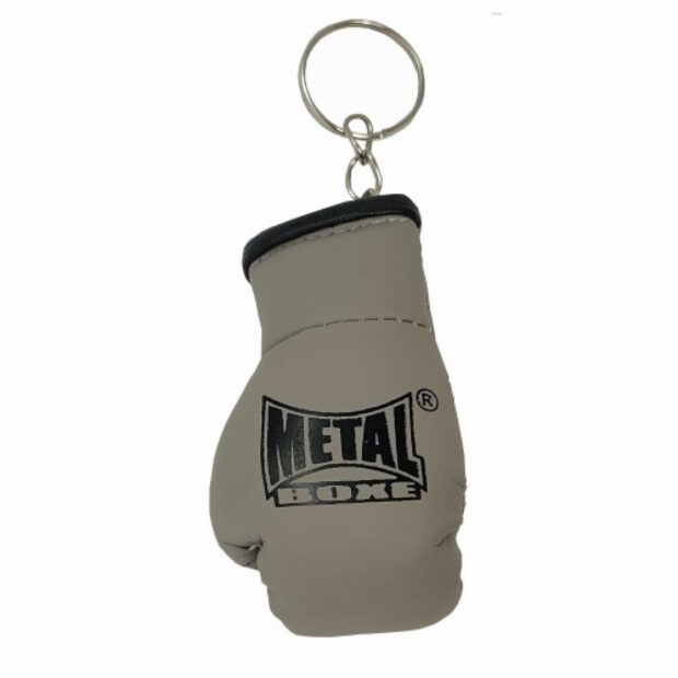 PORTE-CLÉ MINI GANTS - GRIS - METAL BOXE