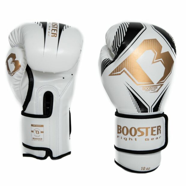 GANTS DE BOXE BANGKOK SERIES 2 - BLANC/OR - BOOSTER