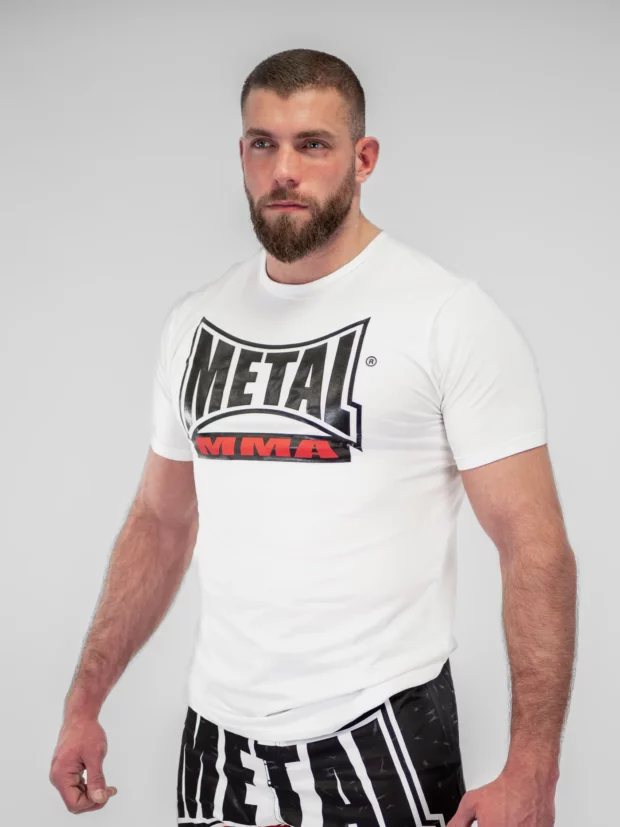 T-SHIRT MMA HOMME - BLANC - METAL BOXE