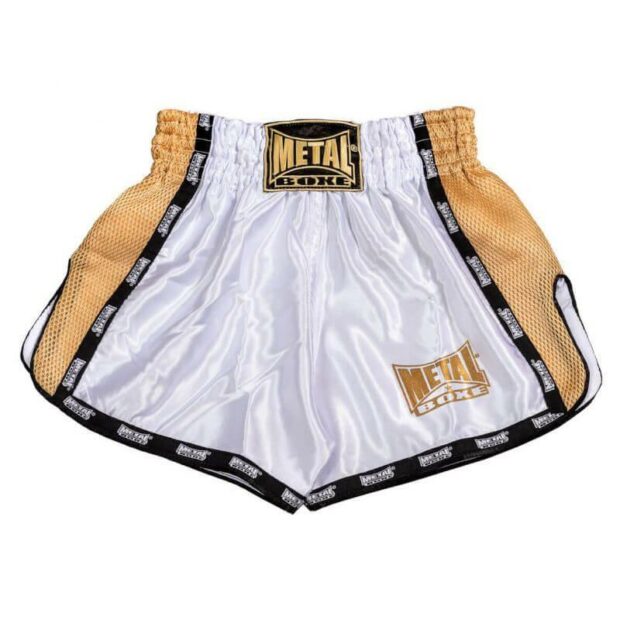 SHORT THAI/KICK EXTREM - BLANC/GOLD - METAL BOXE