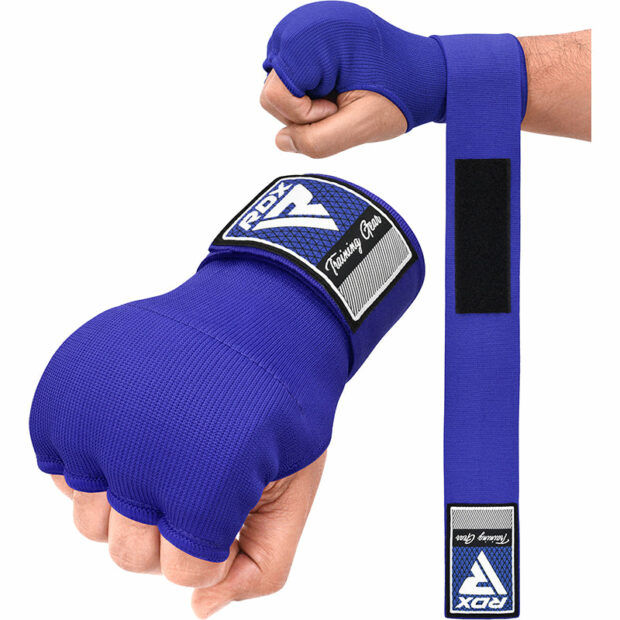 SOUS GANTS GEL AVEC SANGLES POIGNETS - BLEU - RDX