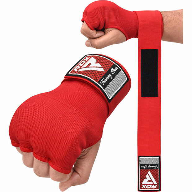 SOUS GANTS GEL AVEC SANGLES POIGNETS - ROUGE - RDX