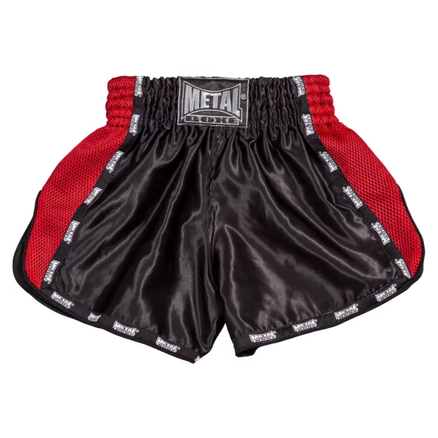 SHORT THAI/KICK EXTREM - NOIR/ROUGE - METAL BOXE