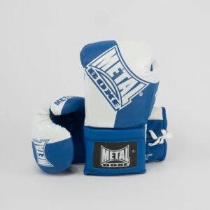 GANTS DE BOXE COMPÉTITION À LACETS BLEU