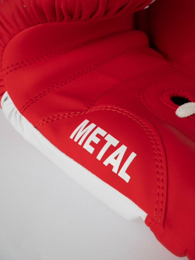 GANTS DE BOXE COMPÉTITION À LACETS ROUGE – Image 3