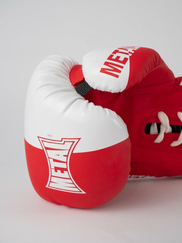 GANTS DE BOXE COMPÉTITION À LACETS ROUGE – Image 5