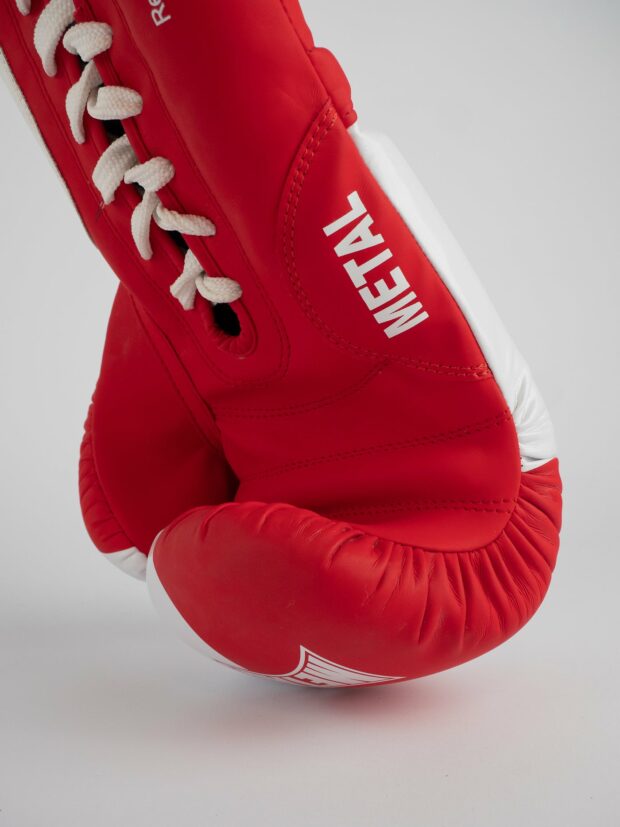 GANTS DE BOXE COMPÉTITION À LACETS ROUGE – Image 7