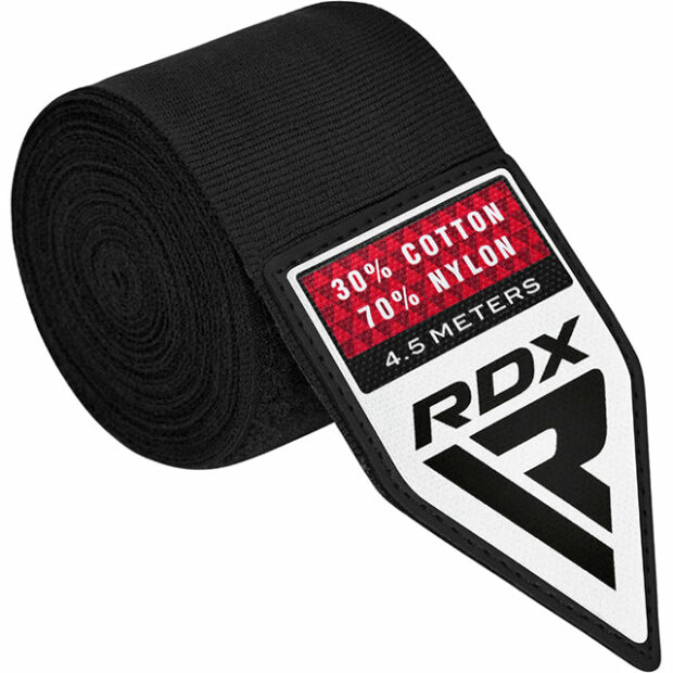 BANDES DE BOXE 4.5m - NOIR - RDX